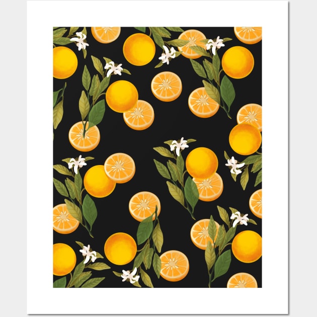 orange garden at night Wall Art by Pacesyte